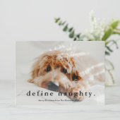 Eenvoudig Type Funny Pet Kerstmis Feestdagenkaart (Staand voorkant)