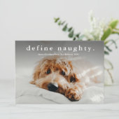 Eenvoudig Type Funny Pet Kerstmis Feestdagenkaart (Staand voorkant)