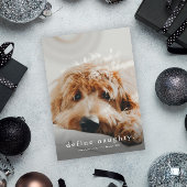 Eenvoudig Type Funny Pet Kerstmis Feestdagenkaart