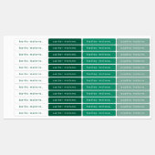 Eenvoudig Type Groen Kids Waterdichte Naam Labels (Vel)