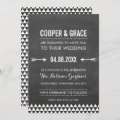 EENVOUDIG TYPE WEDDING geometrische patroonpijl gr Kaart (Voorkant / Achterkant)