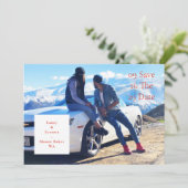 Eenvoudig Typeontwerp Volledige Foto Save The Date (Staand voorkant)