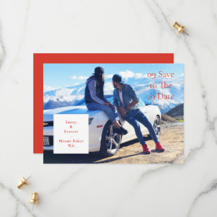 Eenvoudig Typeontwerp Volledige Foto Save The Date