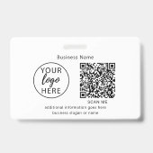 Eenvoudig typografie bedrijfslogo badge (Achterkant)