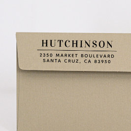 Eenvoudig Typografie Familienaam Retouradres Rubberstempel