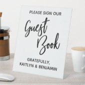 Eenvoudig Typografie Zwart-witboek Reclamebord Met Voetstuk (Insitu)