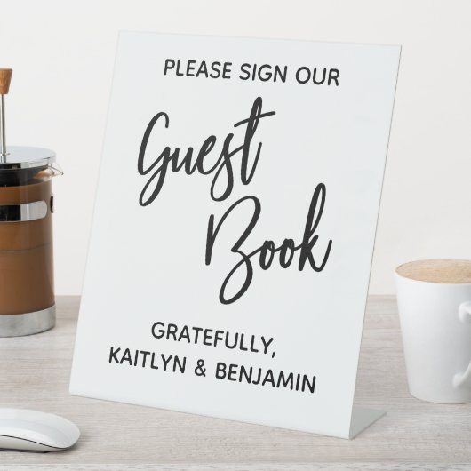 Eenvoudig Typografie Zwart-witboek Reclamebord Met Voetstuk (Insitu)