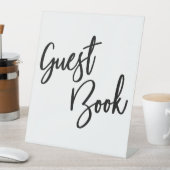 Eenvoudig Typografie Zwart-witboek Reclamebord Met Voetstuk (Insitu)