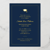 Eenvoudig typografisch Afstuderen Folie Uitnodiging (Voorkant)