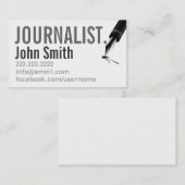 Eenvoudig Typografisch Visitekaartje voor journali (Voorkant / Achterkant)