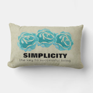 Eenvoudig Typografische Citaat met Blauwgroen Roze Kussen