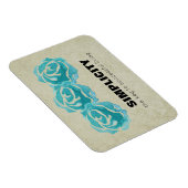 Eenvoudig Typografische Citaat met Blauwgroen Roze Magneet (Rechterzijde)