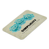 Eenvoudig Typografische Citaat met Blauwgroen Roze Magneet (Linkerzijde)