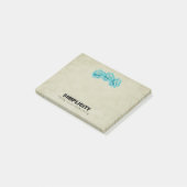 Eenvoudig Typografische Citaat met Blauwgroen Roze Post-it® Notes (Schuin)