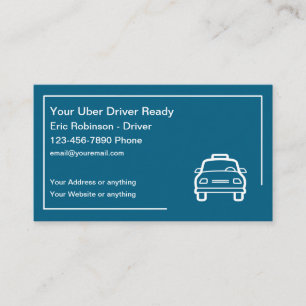 Eenvoudig Uber-bestuurderskaartontwerp Visitekaartje