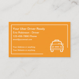 Eenvoudig Uber-bestuurderskaartontwerp Visitekaartje