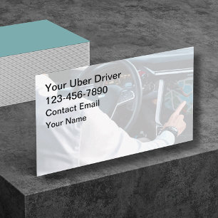 Eenvoudig Uber-bestuurdersthema voor ritten bestel Contactkaartje