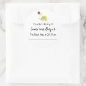 Eenvoudig Uit de Bibliotheek van Boekplaat met Oli Ronde Sticker (Tas)