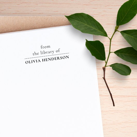 Eenvoudig uit de bibliotheek van Custom Name Book Zelfinktende Stempel