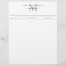 Eenvoudig uit de keuken van de goudmonogram