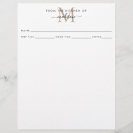 Eenvoudig uit de keuken van de goudmonogram