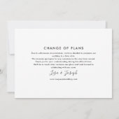 Eenvoudig uitgesteld zwart-wit elegant script save the date (Achterkant)