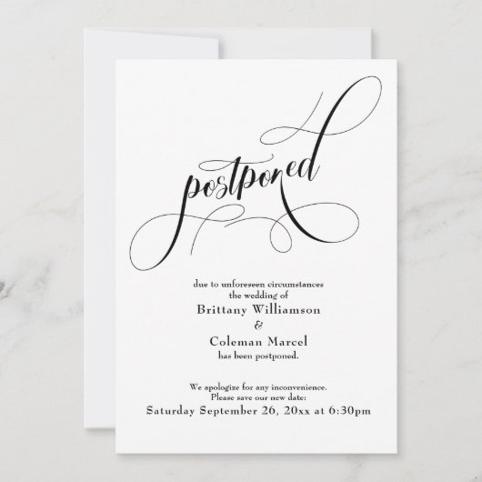 Eenvoudig uitgestelde aankondiging huwelijk (Voorkant)