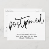 Eenvoudig uitgestelde aankondiging huwelijk briefkaart (Voorkant / Achterkant)