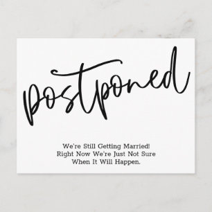 Eenvoudig uitgestelde aankondiging huwelijk briefkaart