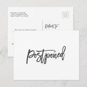 Eenvoudig uitgestelde aankondiging huwelijk briefkaart (Voorkant / Achterkant)