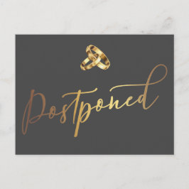 Eenvoudig uitgestelde bruiloft briefkaart