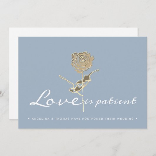 Eenvoudig uitgestelde bruiloft wijzigen van de dat save the date (Voorkant / Achterkant)