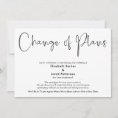 Eenvoudig uitgestelde bruiloft-wijziging van plann kaart (Voorkant)