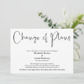 Eenvoudig uitgestelde bruiloft-wijziging van plann kaart (Staand voorkant)