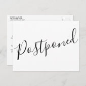 Eenvoudig uitgestelde wijzig de datum geannuleerde aankondigingskaart (Voorkant / Achterkant)