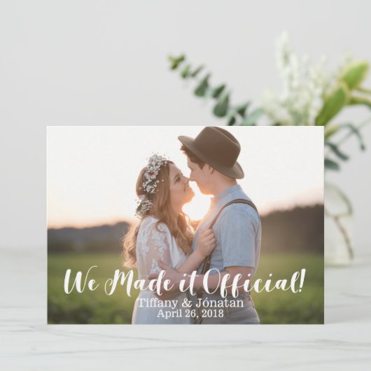 Eenvoudig uitleggend maken we het officieel bekend kaart (Staand voorkant)