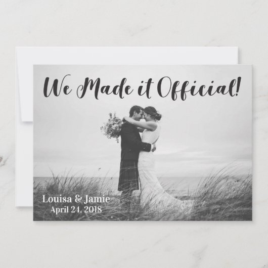 Eenvoudig uitleggend maken we het officieel bekend kaart (Voorkant)