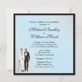 Eenvoudig uitnodigen voor een blauwe wedstrijd kaart (Voorkant)