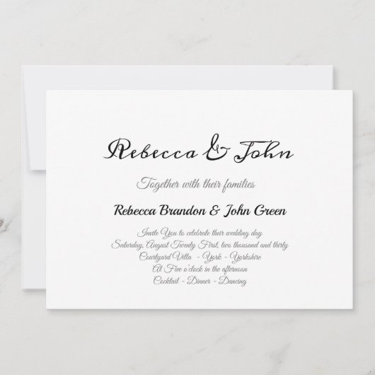 Eenvoudig uitnodigen voor het uitzenden van een El Kaart (Voorkant)