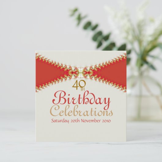 Eenvoudig uitnodiging op uitnodiging van grote lee (Staand voorkant)