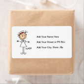 Eenvoudig uitsteken figuur verpleegt-shirts en cad etiket (Insitu)