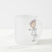 Eenvoudig uitsteken figuur verpleegt-shirts en cad matglas koffiemok (Voorkant rechts)