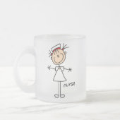 Eenvoudig uitsteken figuur verpleegt-shirts en cad matglas koffiemok (Links)