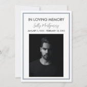 Eenvoudig uitvaartprogramma aan de grens kaart (Voorkant)