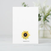 Eenvoudig ultrasone zonnebloempitten Baby shower Bedankkaart (Staand voorkant)