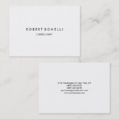 Eenvoudig, uniek en modern wit Visitekaartje (Voorkant / Achterkant)