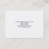 Eenvoudig, uniek en modern wit Visitekaartje (Achterkant)