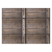 Eenvoudig uniek Rustig Hout Monogram Tafelkleed (Voorkant (Horizontaal))