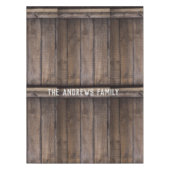 Eenvoudig uniek Rustig Hout Monogram Tafelkleed (Voorkant)