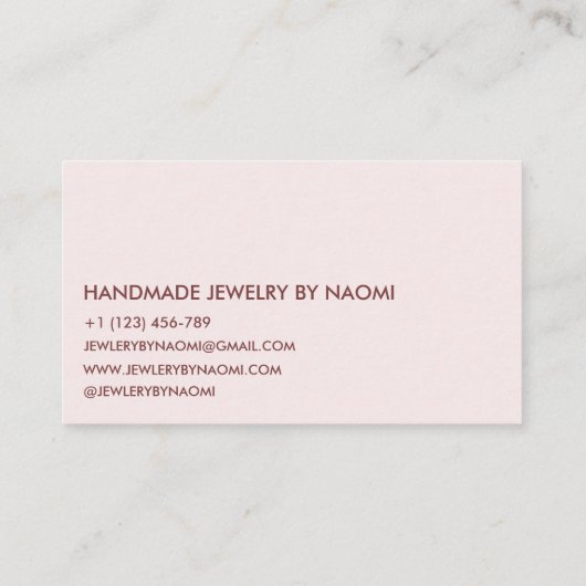 Eenvoudig, uniek Visitekaartje (Achterkant)